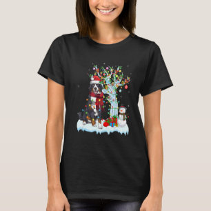 Camiseta Bernese Mountain Christmas Light Snowman Matando