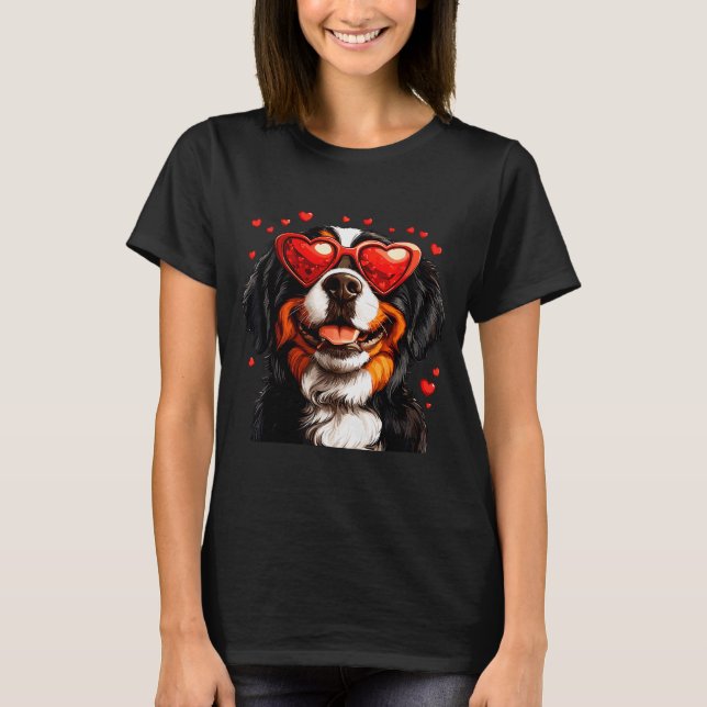 Camiseta Bernese Mountain Cute Berner Dog Lover Valentines  (Frente)