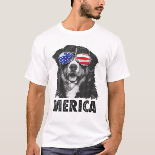 Camiseta Bernese Mountain Dog 4 De Julho Merica Men America