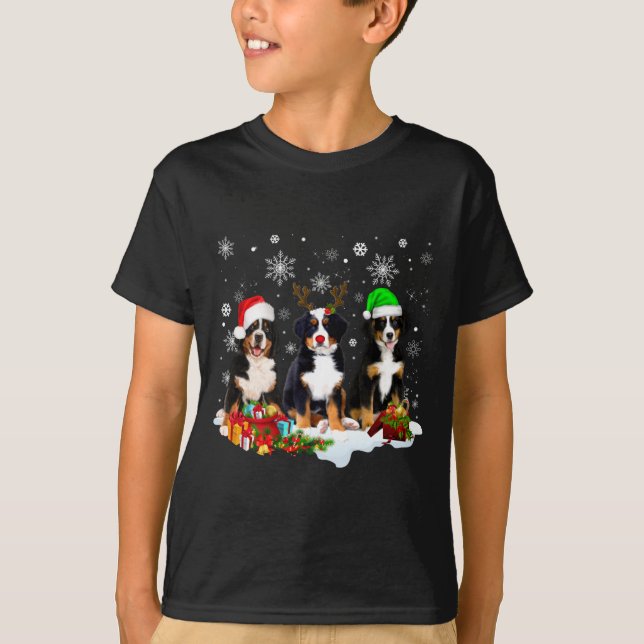 Camiseta Bernese Mountain Dog Christmas Cute Fullprint  (Frente)