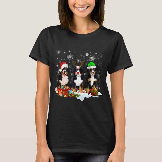 Camiseta Bernese Mountain Dog Christmas Cute Fullprint  (Frente)