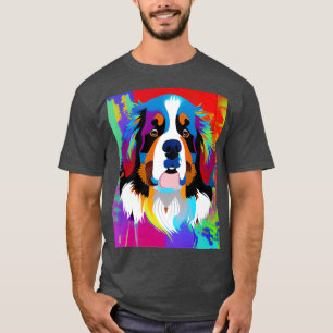 Camiseta Bernese Mountain Dog Colorida Style Art