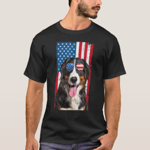 Camiseta Bernese Mountain Dog For Men Kids Usa 4 De Julho