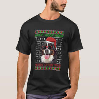Camiseta Bernese Mountain Dog Funny Wory Feliz Natal
