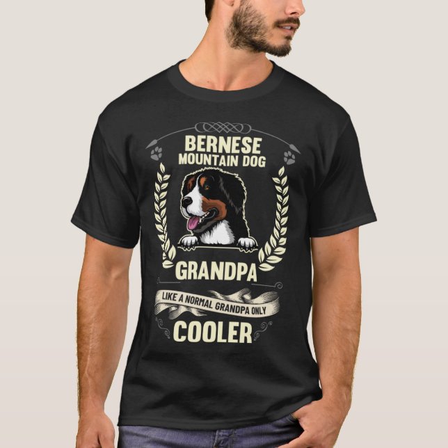 Camiseta Bernese Mountain Dog Grandpa Like A Normal Grandpa (Frente)