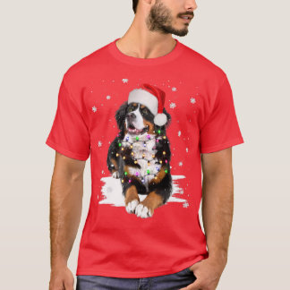 Camiseta Bernese Mountain Dog Ilumina Fama de Natal