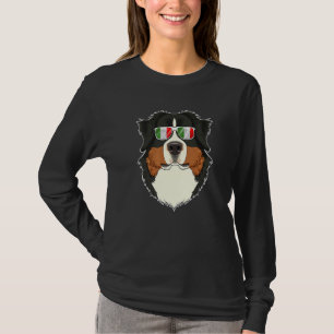 Camiseta Bernese Mountain Dog Itália Óculos escuros em ital