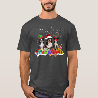 Camiseta Bernese Mountain Dog Lights Christmas Matching Fam