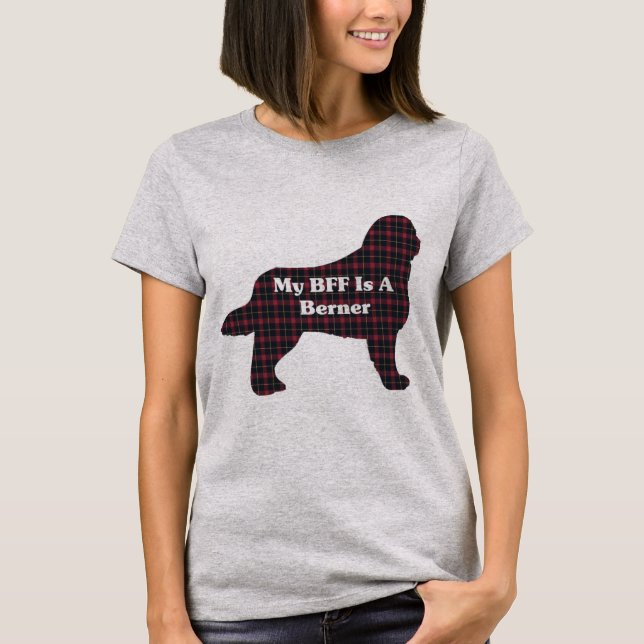 Camiseta Bernese Mountain Dog Oferece T-Shirt (Frente)