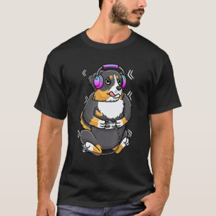 Camiseta Bernese Mountain Dog Video Gamer Jogos Berner Sen