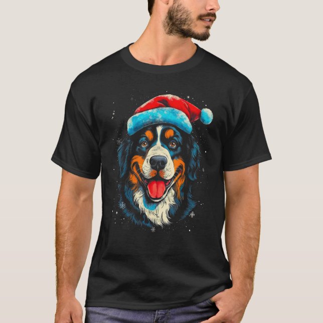Camiseta Bernese Mountain Dog Xmas (Frente)