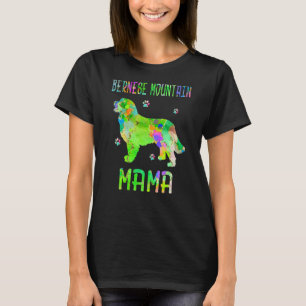 Camiseta Bernese Mountain Mama Cachorro Colorido Mãe