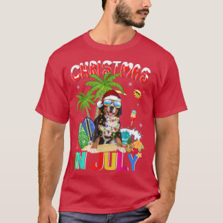 Camiseta Bernese Mountain no Natal dos óculos escuros do Sa