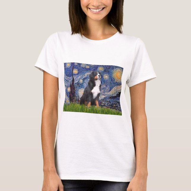 Camiseta Bernese - Noite Estrelada (Frente)