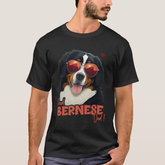 Camiseta Bernesemountaindog With Heart Decoration Proud Ber (Frente)
