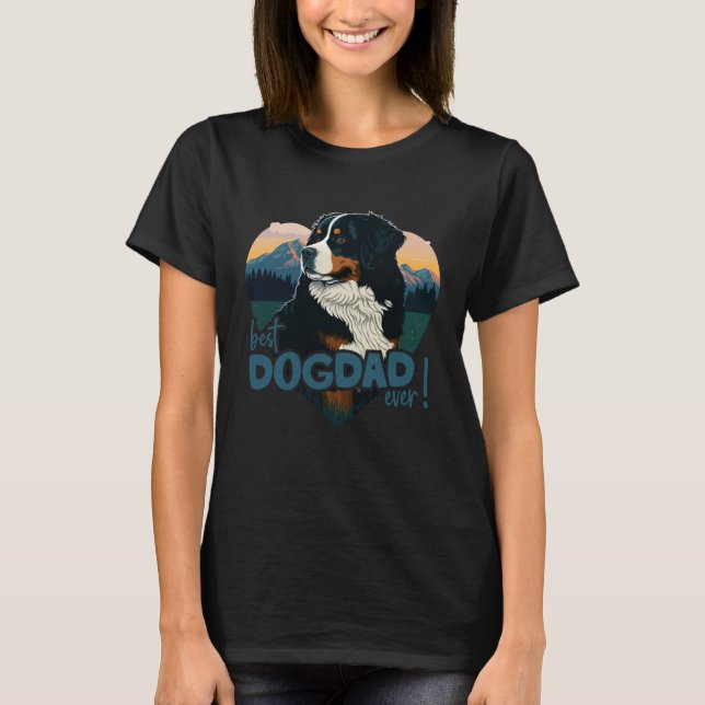 Camiseta Bernesemountaindog With Heartdecoration  Best Dogd (Frente)