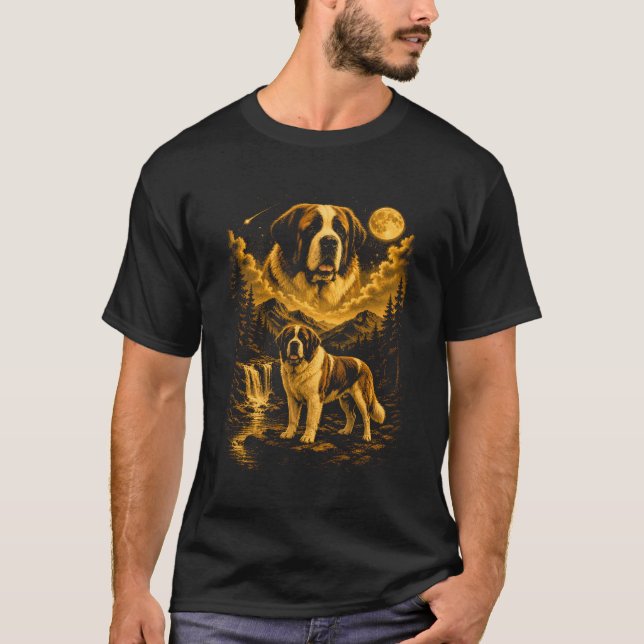 Camiseta Bernhardiner Lua Uivando (Frente)
