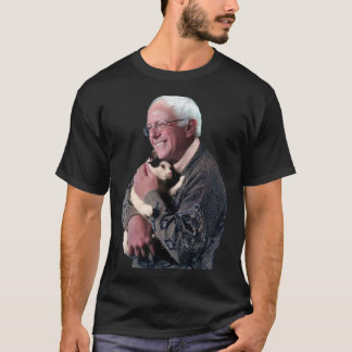 Camiseta Bernie Sanders Abraçando Gato Camisola Bela-Camisa