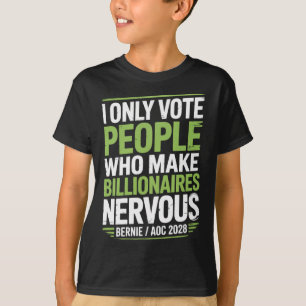 Camiseta Bernie Sanders E Aoc 2028 Para A Campanha Presiden