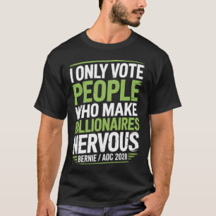 Camiseta Bernie Sanders E Aoc 2028 Para A Campanha Presiden