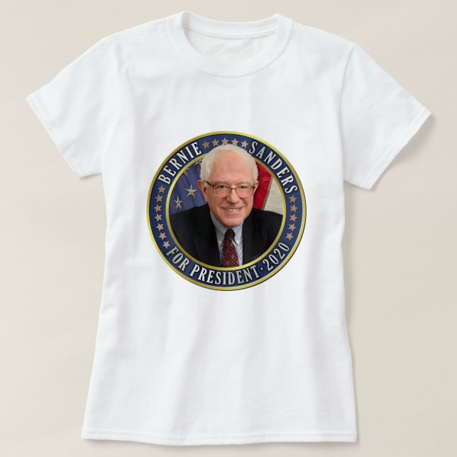 Camiseta Bernie Sanders para o Presidente 2020 Foto Democra (Frente do Design)