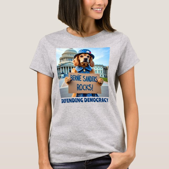 Camiseta Bernie Sanders Rocks (Frente)