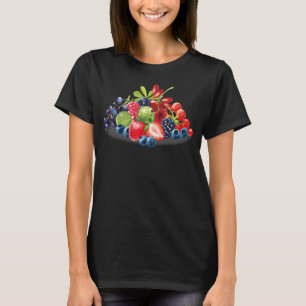 Camiseta Berries Todos os Tipos Morango Morango Framboesa