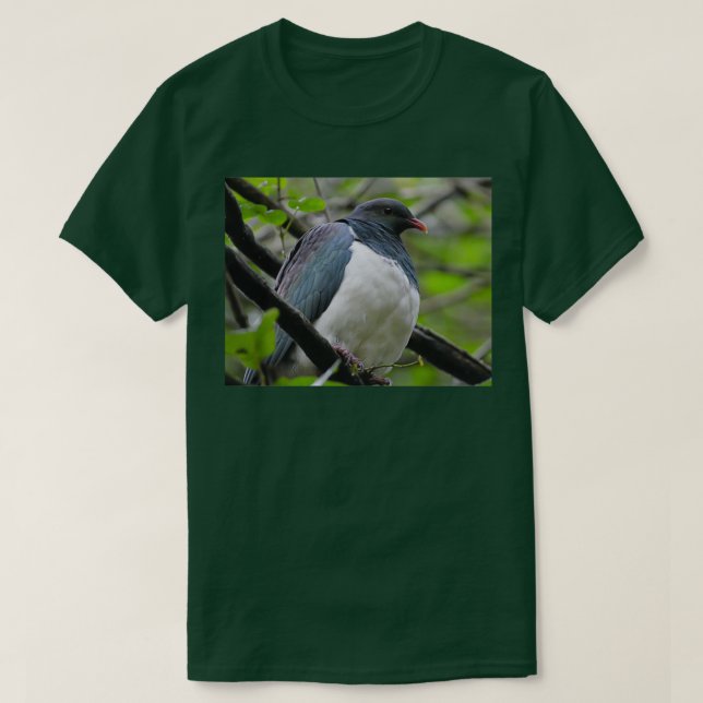 Camiseta Berry Bird NZ Madeira Pombo Kereru 2 (Frente do Design)