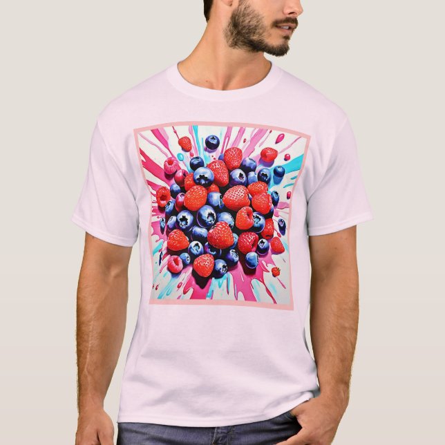 Camiseta Berry Blast: Fruta Diversão (Frente)
