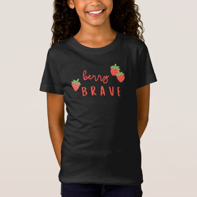 Camiseta berry brave childhood cancer sick ill kids cute (Frente)