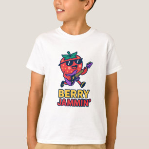 Camiseta Berry Jammin Strawberry Shirt Música em Teto