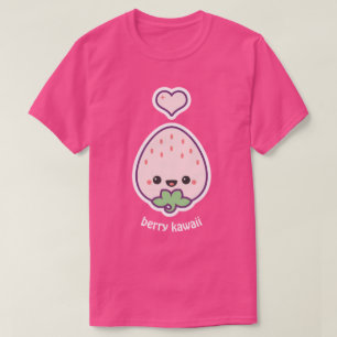 Camiseta Berry Kawaii Pink Strawberry