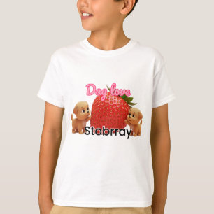 Camiseta "Berry Paws: Cachorro Amor e Design de Morango"