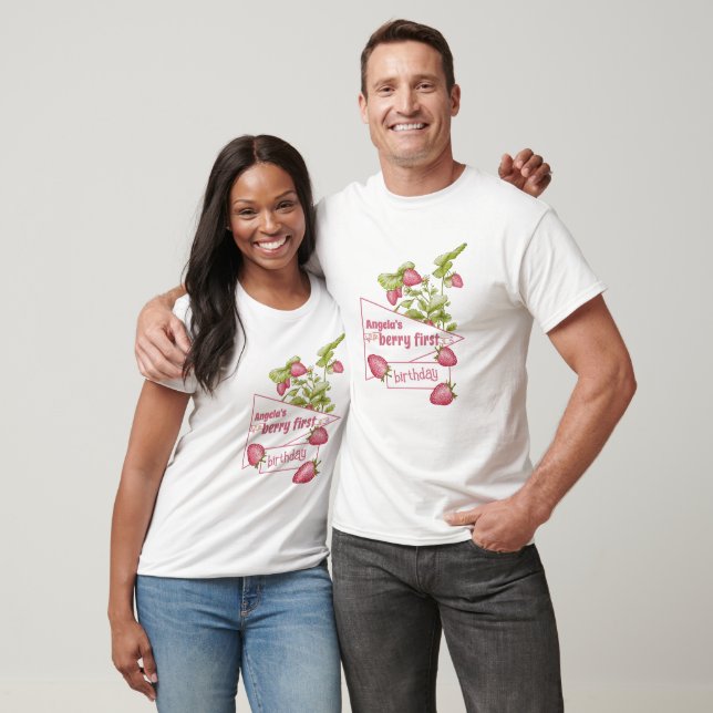 Camiseta Berry Primeiro Aniversário Mãe e Pai (Unissex)