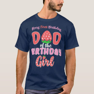 Camiseta Berry Primeiro Pai de Aniversário da Garota de An