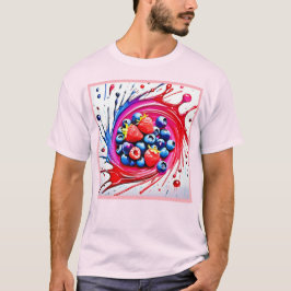 Camiseta Berry Splash: Intermitência de Cores