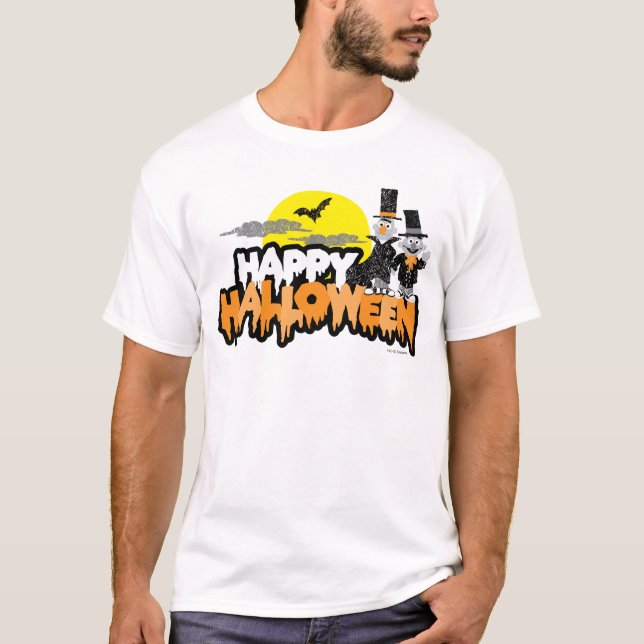 Camiseta Bert e Ernie | Feliz Halloween (Frente)