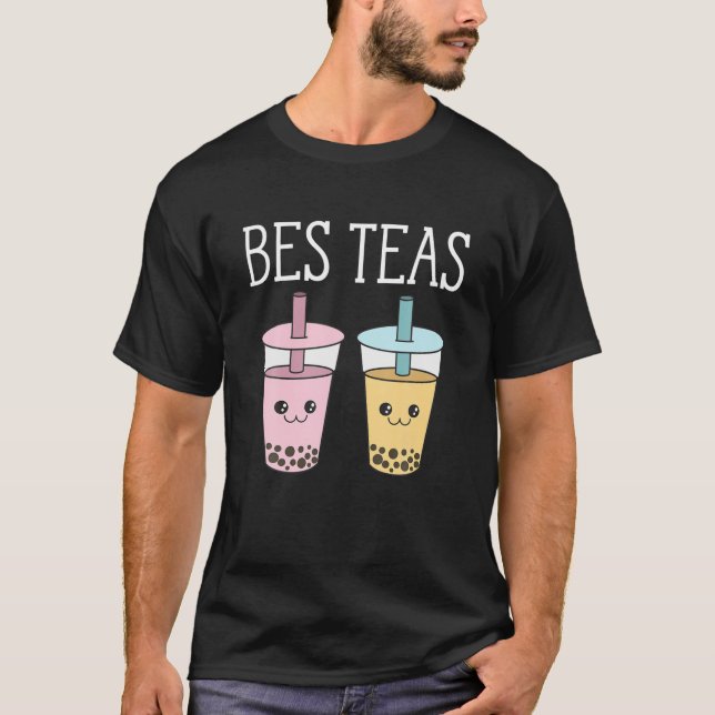 Camiseta Bes Teas Besties Engraçado Melhores Amigos Boba Bu (Frente)