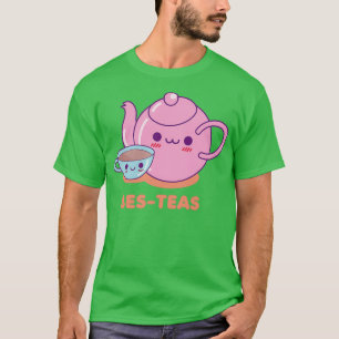 Camiseta Besites de chá e bule de chá bonitos