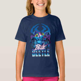 Camiseta Besouro Azul Retrowave City Sunset
