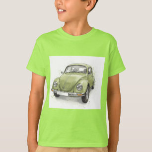 Camiseta Besouro de Volkswagen Verde-Claro