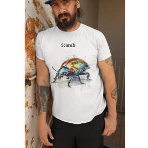 Camiseta Besouro Iridescente em Aquarela, personalizado