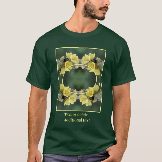 Camiseta Besouro Na Flor Mullein Crie Sua Própria Foto (Frente)