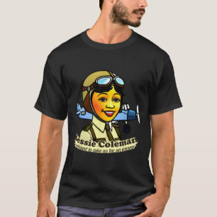 Camiseta Bessie Coleman Com Avião Mês da História Negra