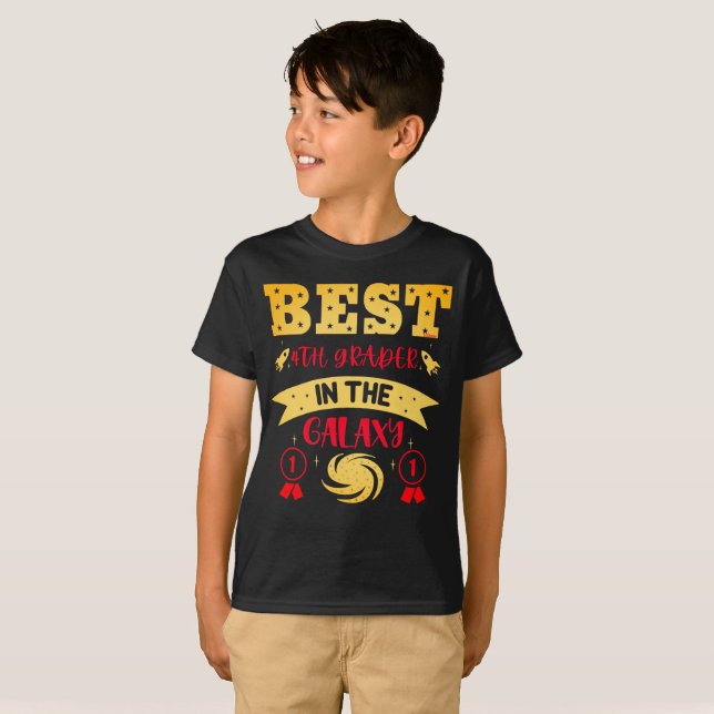 Camiseta BEST 4TH GRADER IN THE GALAXY funny cute           (Frente Completa)