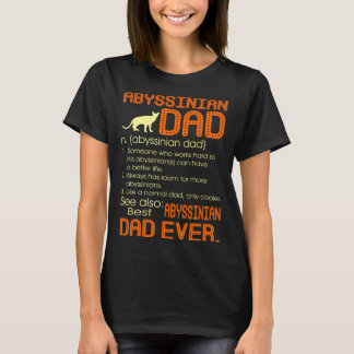 Camiseta Best Abyssinian Cat Dad Happy Father s Day