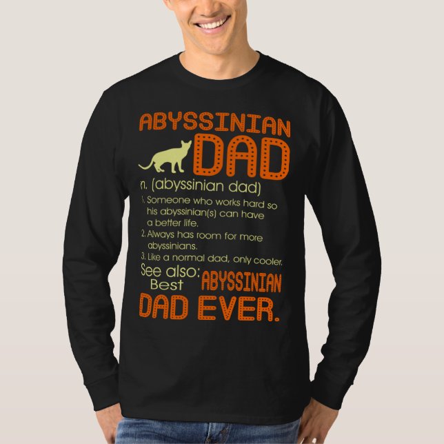 Camiseta Best Abyssinian Cat Dad Happy Father s Day (Frente)