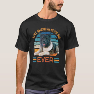 Camiseta Best American Akita Dad Ever Dog Father's Day Tee