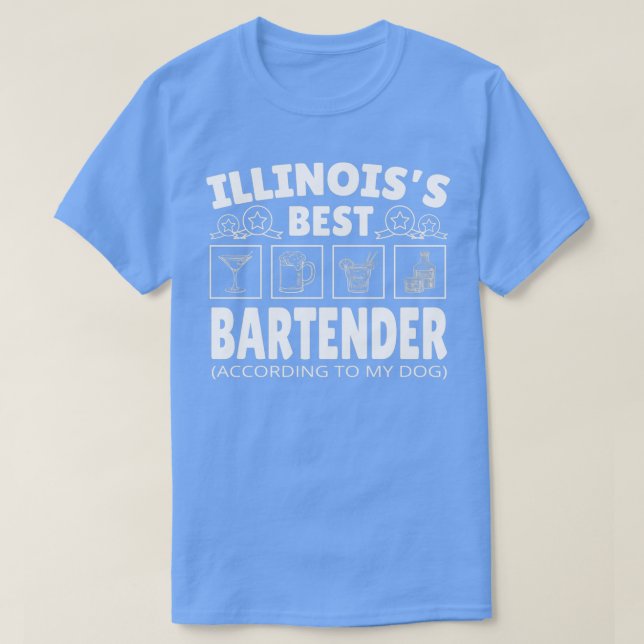 Camiseta Best Bartender Illinois (Frente do Design)