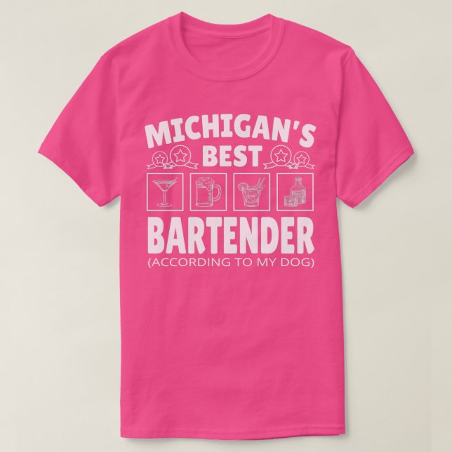 Camiseta Best Bartender Michigan (Frente do Design)